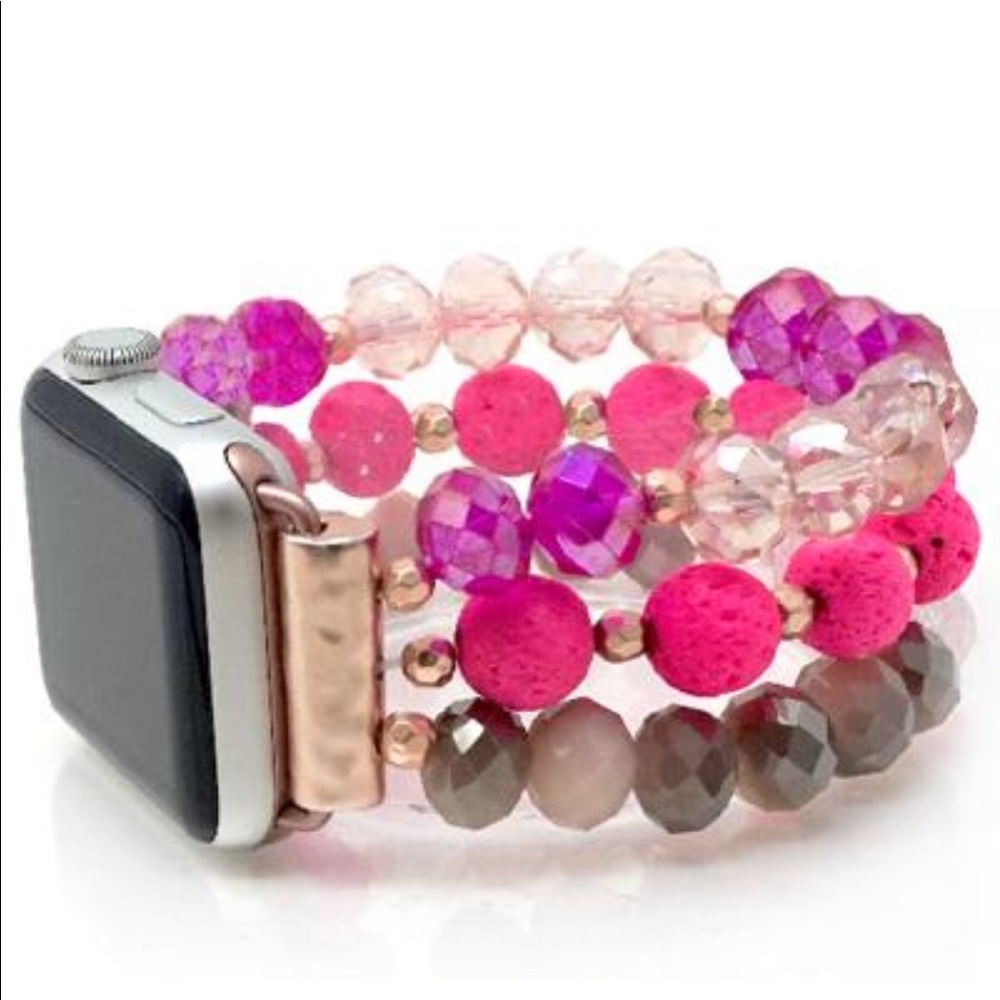 Beaded watch band